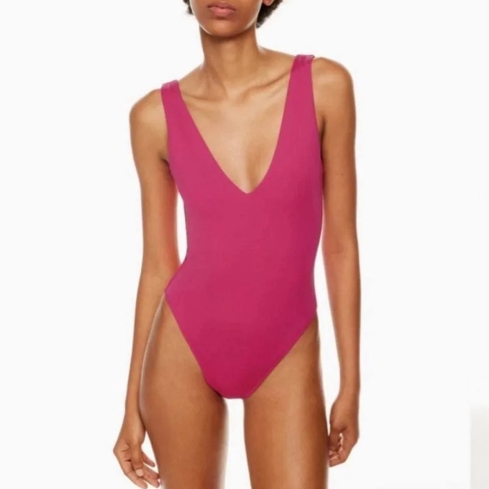 Aritzia Babaton Contour V Neck Bodysuit